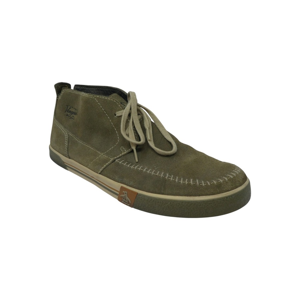 Original Penguin Ernie Chukka Boots Men 12 Khaki Suede Moccasin Toe PERC101-2